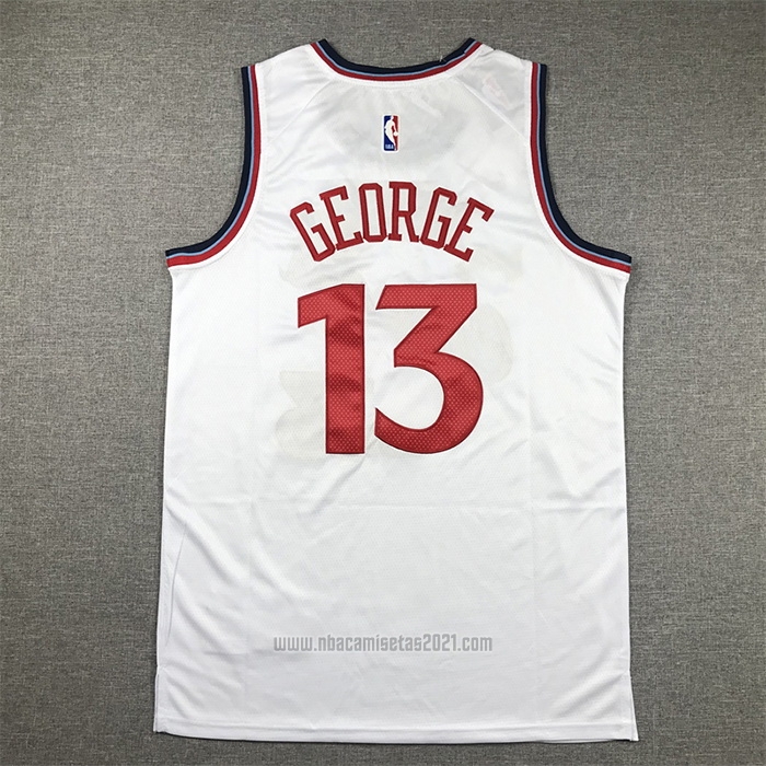 Camiseta Los Angeles Clippers Paul George #13 Association 2024-25 Blanco